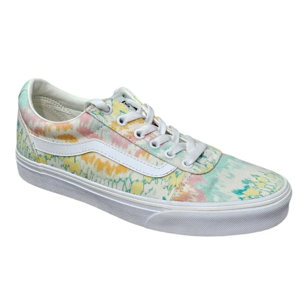 Vans Women's Ward Psychedelic Tie Dye Canvas Athletic Sneaker Shoes Size 9